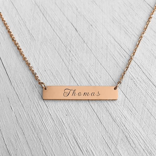 Bar Necklace Rose Gold