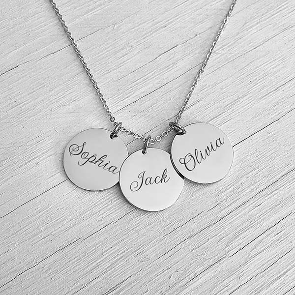 Silver shop name locket