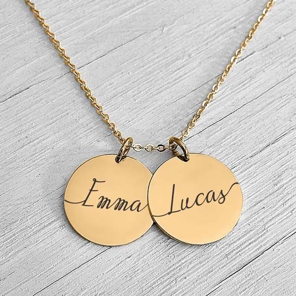 Large gold on sale name necklace