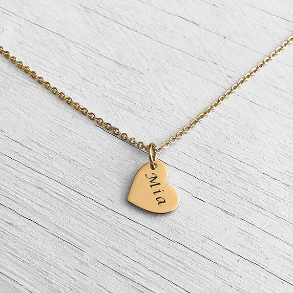 Heart Necklace Gold