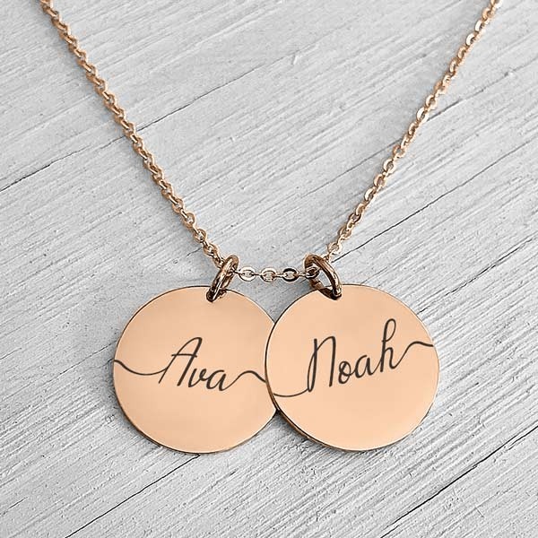 Round name clearance necklace