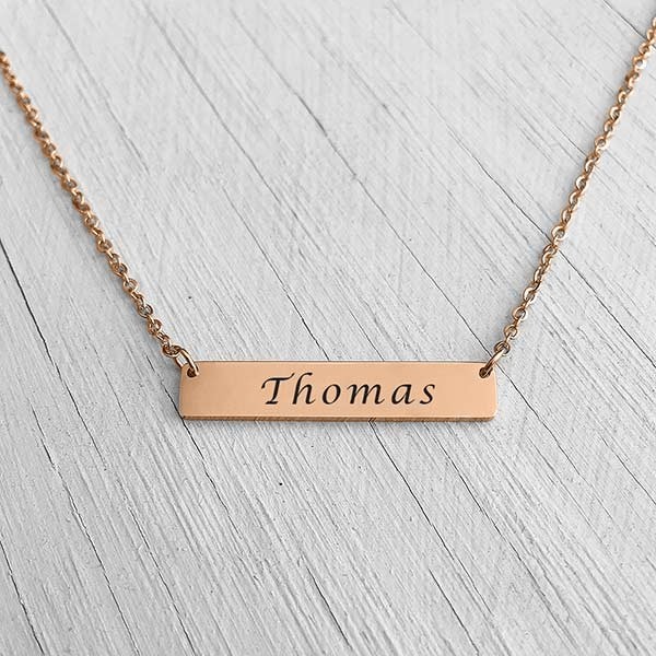 Bar Necklace Rose Gold