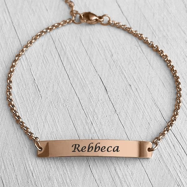 ID Name Bracelet Rose Gold