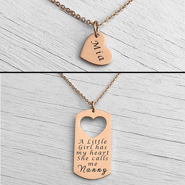 EDEN + ELIE Mother-Daughter twinning necklaces set - golden sand - Eden +  Elie