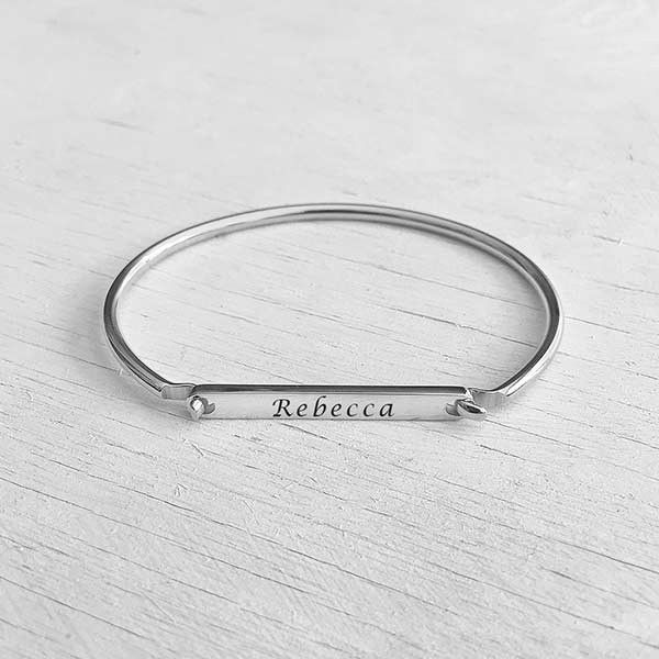 Sterling silver name store bracelet
