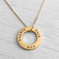 Washer Necklace Gold