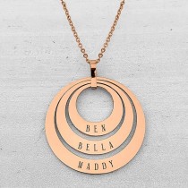 Round Hollow Necklace Rose Gold