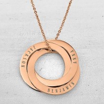 Russian Ring Necklace Rose Gold