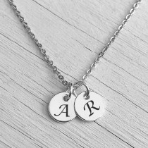initial necklace sterling silver