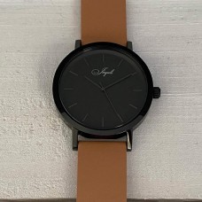 Black With Tan Band Watch